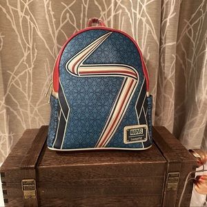 DISNEY DISNEYLAND MARVEL LOUNGEFLY BACKPACK MS MISS CAPTAIN MARVEL NEW HTF